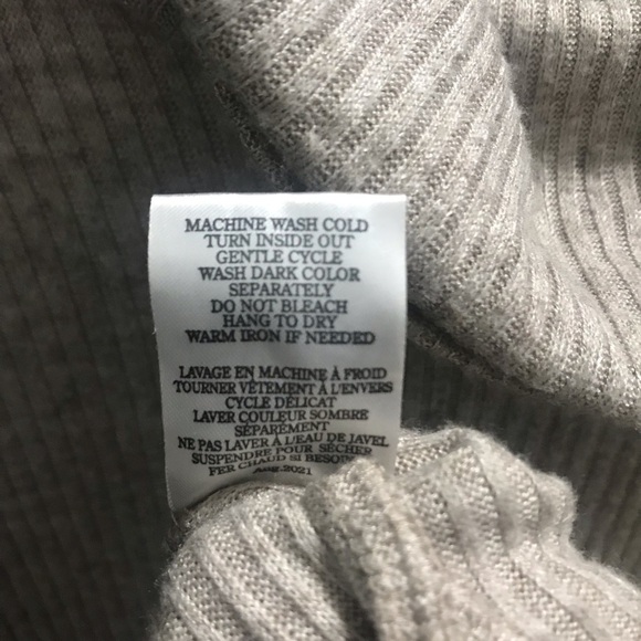 Z Supply Cowl Turtle Neck Sweater Ribbed Long Sleeve Medium Tan Beige - Picture 4 of 9